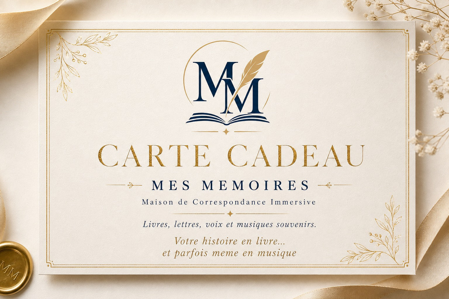 Carte cadeau Mes Mémoires, valable 1 an