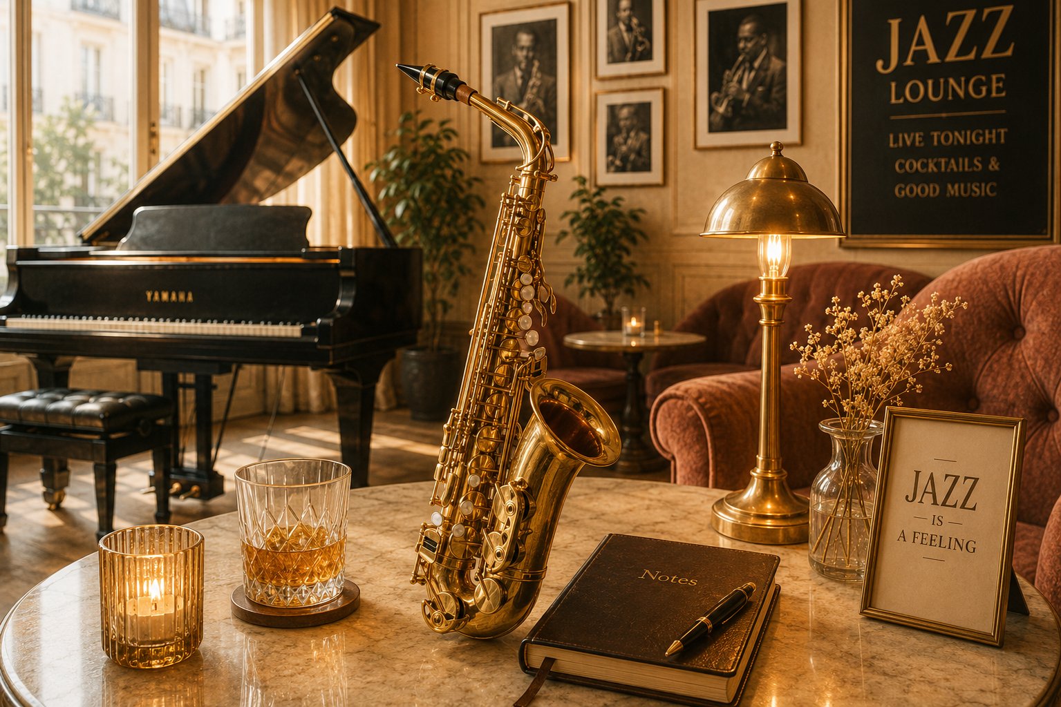 Jazz lounge vintage, saxophone